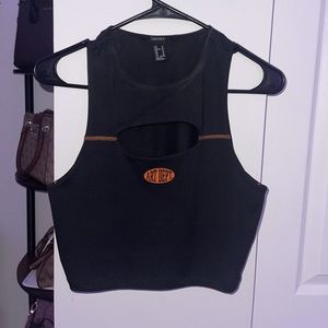 Forever 21 tank mock neck with cut out, Harley Davidson look alike💋
